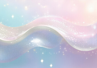 パステルカラーの綺麗なウェーブ背景