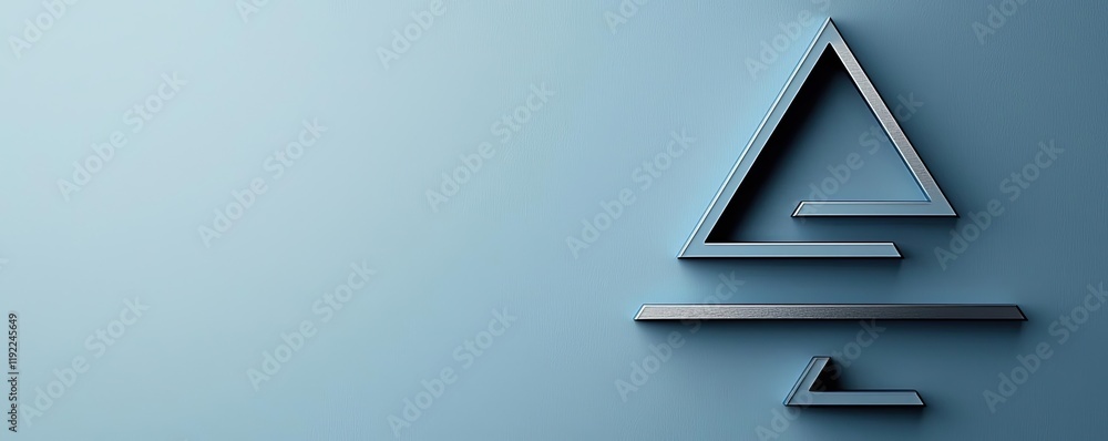 Aufkleber triangle abstract background concept. stylized geometric shapes in a calm blue background for modern