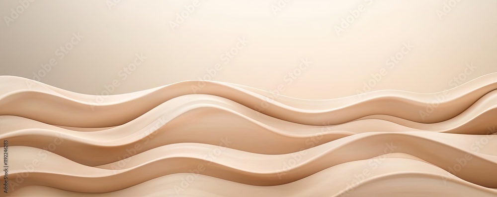 Poster blurred abstract background concept. abstract wavy lines in soft beige tones for artistic background