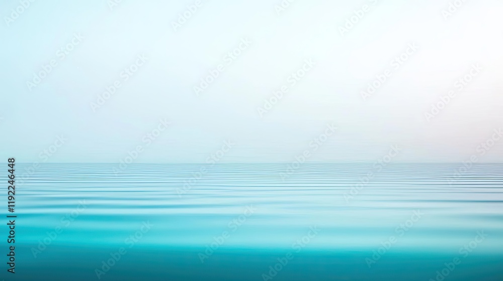 Poster blurred abstract background concept. serene seascape with gentle waves and a calming gradient of blu