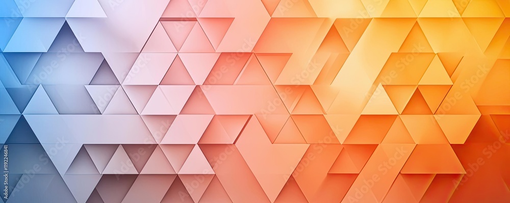 Poster triangle abstract background concept. colorful geometric triangles create a vibrant modern abstract 