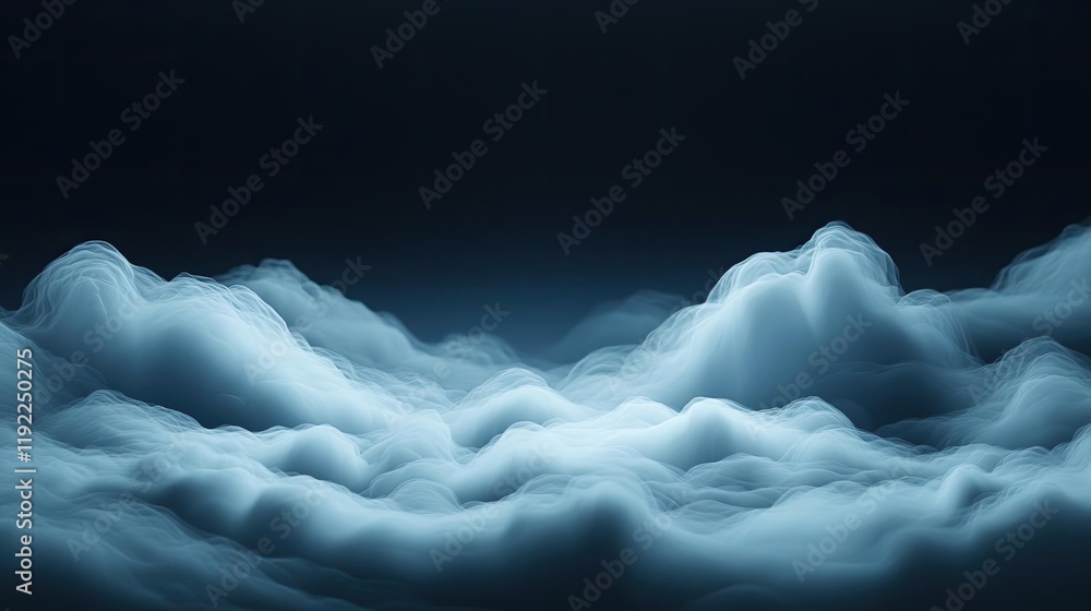 Poster cloudy abstract background idea. serene clouds floating in a dark ambiance, capturing a tranquil and