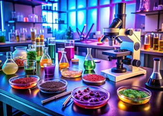 Microscopy reveals Gram-positive and -negative bacteria after crystal violet, iodine, alcohol, and safranin staining steps.