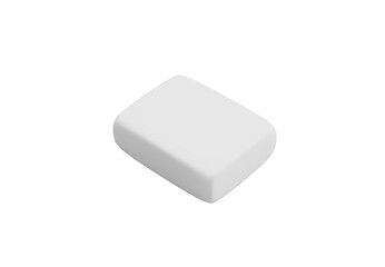 A Sleek Cubic Eraser With Soft, Smooth Rounded Edges 3D Illustration