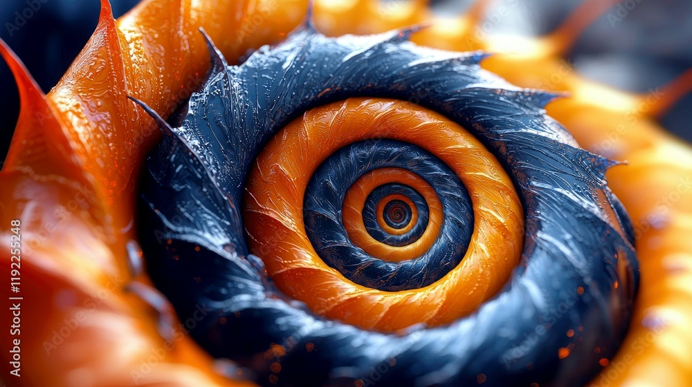 Aufkleber abstract spiral: a mesmerizing journey into the depths of fractal geometry and vibrant color pattern