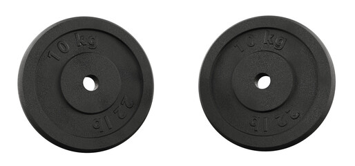 Weight 10 kg isolated on white