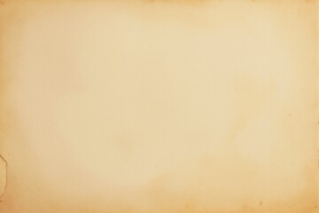 A simplistic aged paper texture showcasing a yellowed surface, subtle stains, and soft worn edges. Minimalistic design background concept. Ai generative