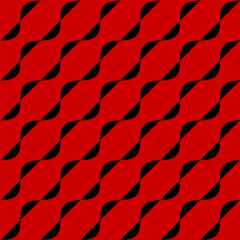 Dynamic Geometric Pattern With Red and Black Abstract Twists and Diagonal Design
