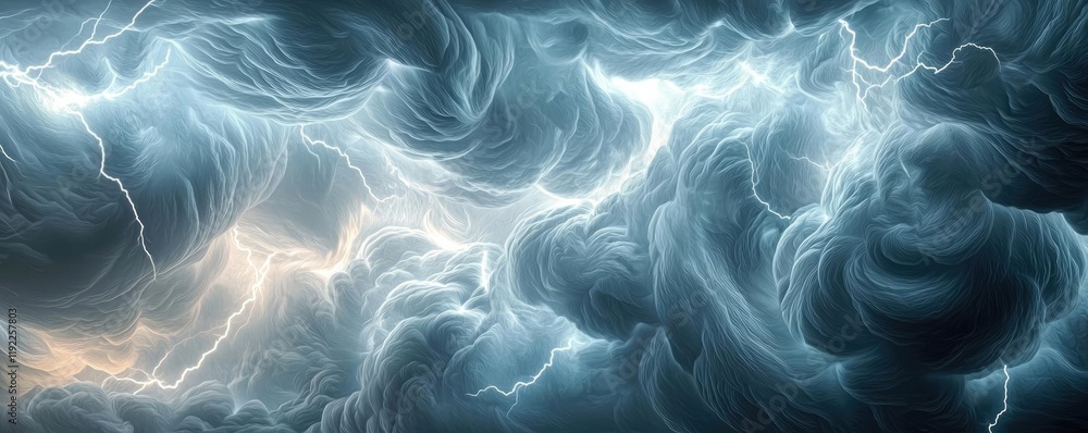 Poster cloudy abstract background idea. dramatic storm clouds with lightning illuminating the turbulent sky
