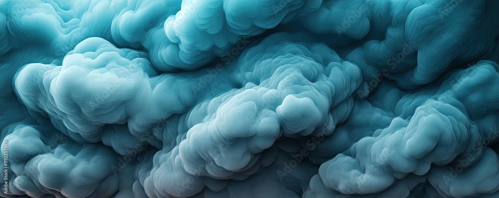 Aufkleber cloudy abstract background idea. dramatic cloud formations in shades of blue create an atmospheric a