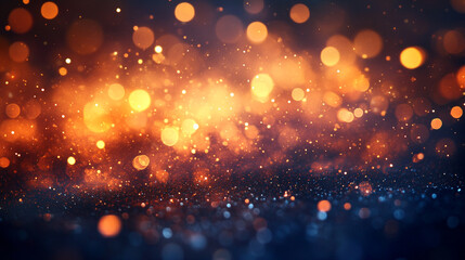 Bright bokeh lights creating a vibrant atmosphere in a dark environment