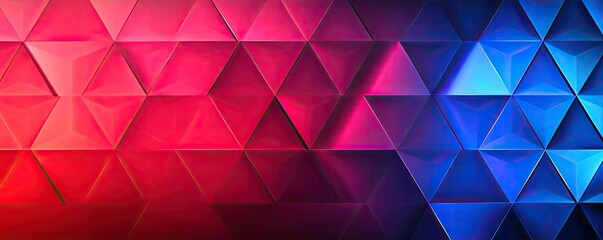 Obraz premium Triangle abstract background concept. Abstract geometric pattern with vibrant red and blue triangles for modern design.