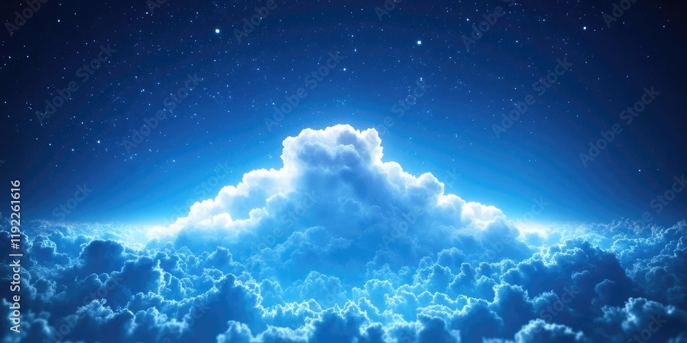 Poster digital transformation strategy focused on automating business processes through cloud computing, cu