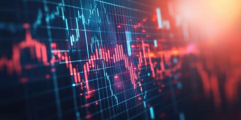 Fototapeta premium Business finance technology in 2025, focusing on stock market investments, digital assets, and forex trading data analysis for business growth and success.