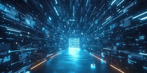 Fototapeta premium Business finance and technology in 2025, focusing on digital assets, stock market investments, and the analysis of forex trading data for business growth.