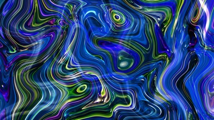 Abstract blue green color marble liquid