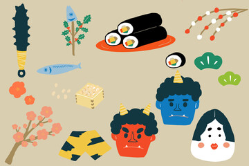 節分モチーフ　セット