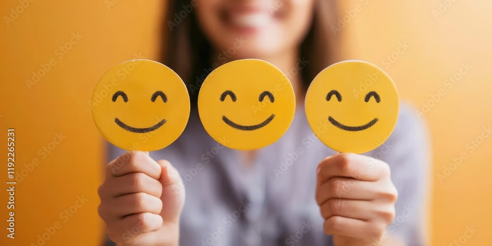 Fototapete concept of customer satisfaction feedback. a user rates their service experience on an online platfo