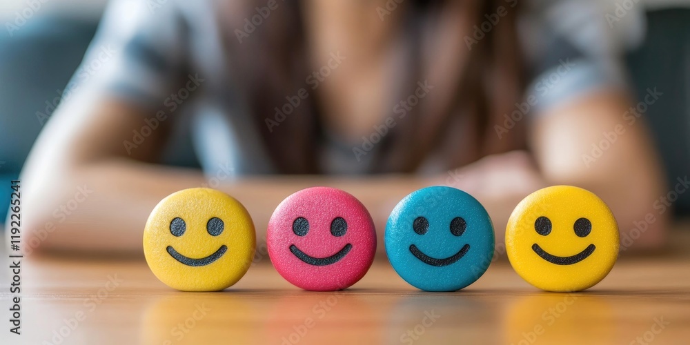 Aufkleber concept of customer satisfaction feedback. a user rates their service experience on an online platfo