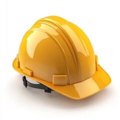 Yellow hard hat isolated on white background. (1)