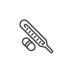 Fever Painkiller line icon