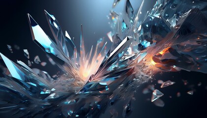 Detail of glass explosion