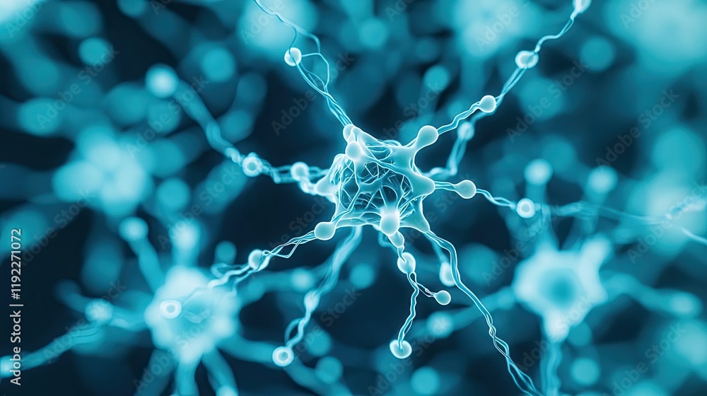 Poster plexus abstract background concept. abstract representation of neurons showcasing intricate connecti