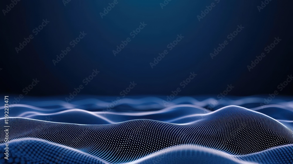 Poster plexus abstract background concept. abstract digital landscape featuring flowing blue lines and wave