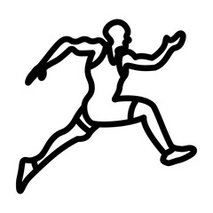 Running Vector Line Icon Design