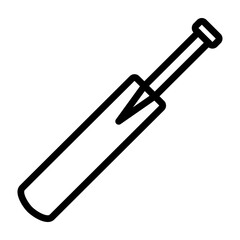 Cricket Bat Vector Line Icon Design