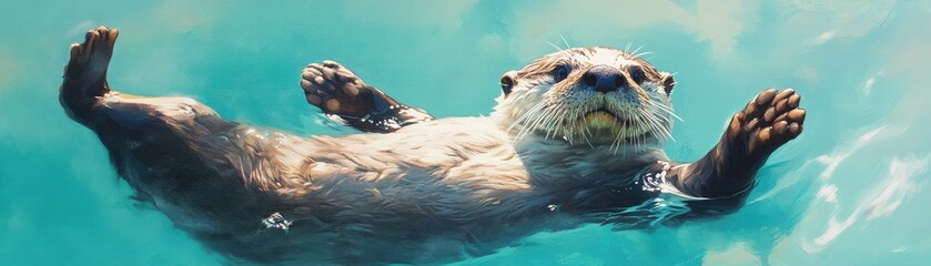 Playful Otter Enjoying the Water