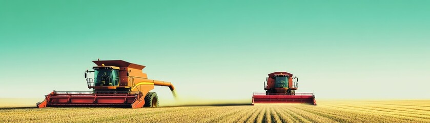 Fototapeta premium Precision Farming in Vibrant Fields