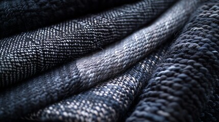 Fototapeta premium Close up of a woven fabric with different patterns and textures.