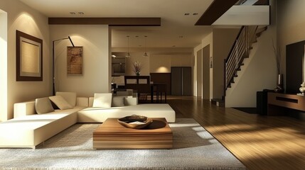 The modern interior design of New York city house