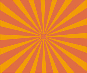 Red and orange retro vintage radial line comic book background. Exploding star burst texture japanese radius cartoon pattern abstract.