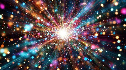 Naklejka premium Hues of gold, blue, and purple blend seamlessly, casting a dreamy, ethereal glow. 