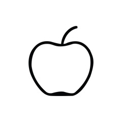 Apple thin line icon. Symbol in trendy outline style. Premium design for web and apps