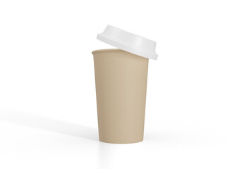 Takeaway Kraft Paper Coffee Cup Mockup