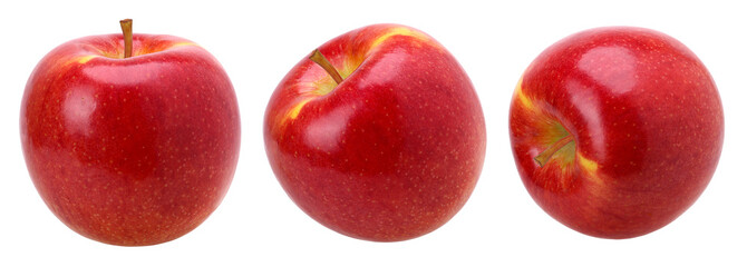 Red apple (Envy Apple) isolated, fresh red apple, transparent PNG, PNG format, collection, set
