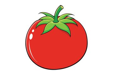 3d tomato vector illustration on a white background