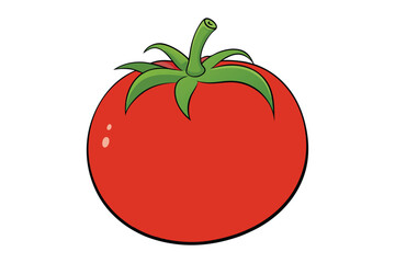3d tomato vector illustration on a white background