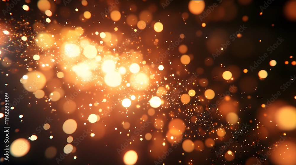 Poster dynamic sparkling lights abstract background visual art dark environment close-up view creative conc