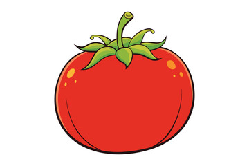 3d tomato vector illustration on a white background