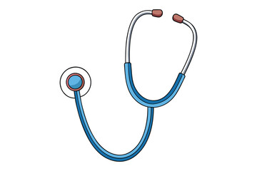 3d stethoscope vector illustration on a white background