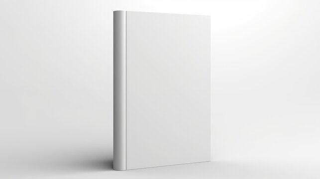 Blank book cover mockup. Softcover book cover white blank mockup. Book isolated on white. Realistic 3D illustration --chaos 5 --ar 16:9 --style raw --v 5.2 Job ID: f07530db-33d0-4493-a990-992c8154c4e0
