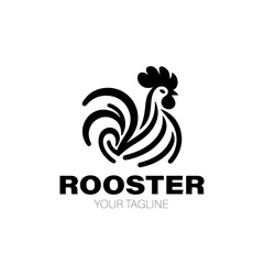 Rooster Logo. Rooster Logo Design. Rooster Logo Brand. Rooster Logo Vector Design Isolated on White Background