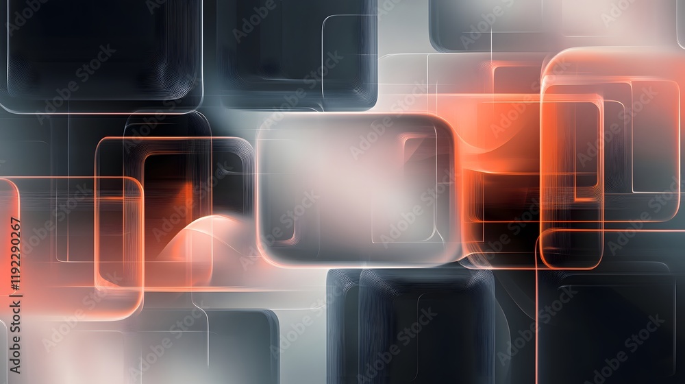 Poster dynamic abstract shapes digital space graphic design modern environment artistic viewpoint innovatio