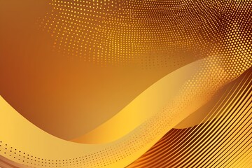 Abstract Golden Waves With Dotted Patterns