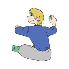 a Boy Wants to Play Throw Ball