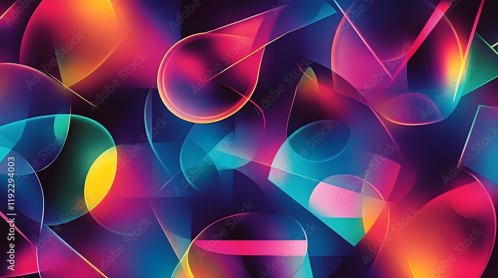 Poster dynamic colorful abstract composition digital art creative design vibrant environment artistic viewp